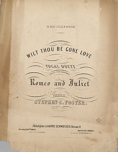 Wilt thou be gone love