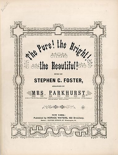 Pure, the bright, the beautiful; arr