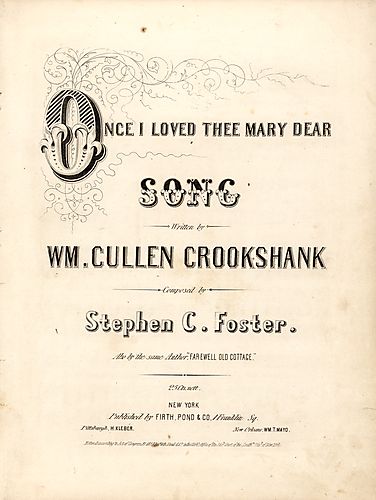 Once I loved thee, Mary dear