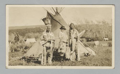 Rinehart family with Blackfeet Indian tribe