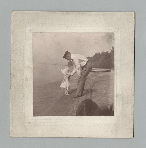 Stanley M. Rinehart Jr. at Lake Erie as a child
