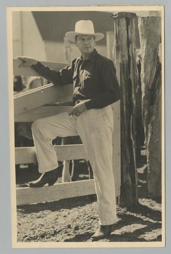 Alan Rinehart in western attire