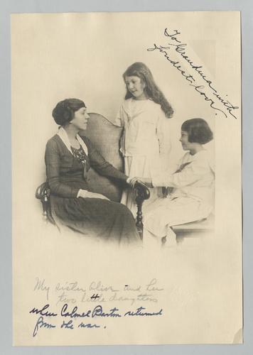 Olive Roberts Barton (Mrs. Lowrie Barton) portrait with her daughters