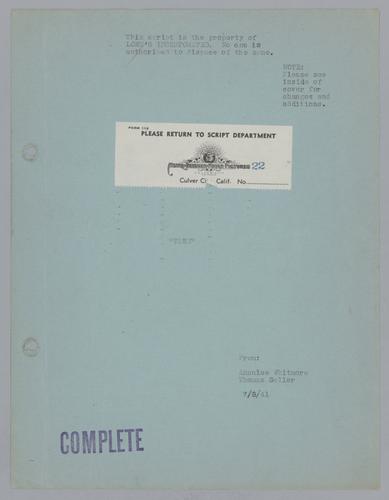 Tish - film adaptation by Annalee Whitmore and Thomas Seller