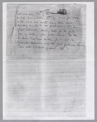 Notebook recording sales of early works