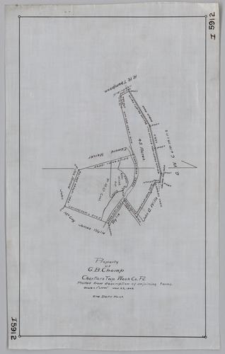 Plan showing property of G. B. Champ