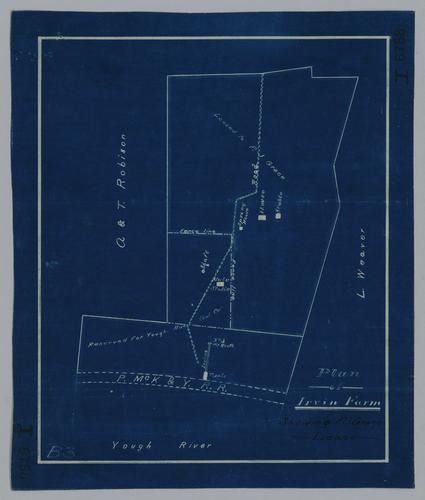 Plan of Irvin farm showing P. J. Grace lease