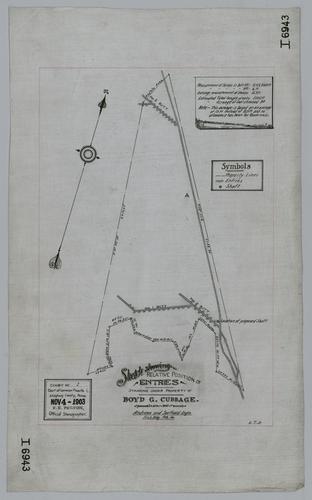 Exhibit 1 for the Court of Common Pleas No. 1, Allegheny County, Pennsylvania showing relative position of entries standing under property of Boyd G. Cubbage