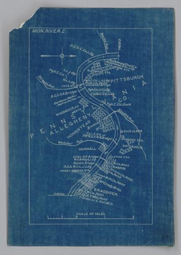 Plan showing section of Monongahela River
