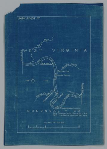 Plan showing section of Monongahela River