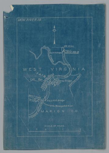 Plan showing section of Monongahela River