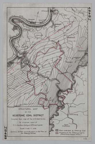 Structural map of the Redstone Coal District