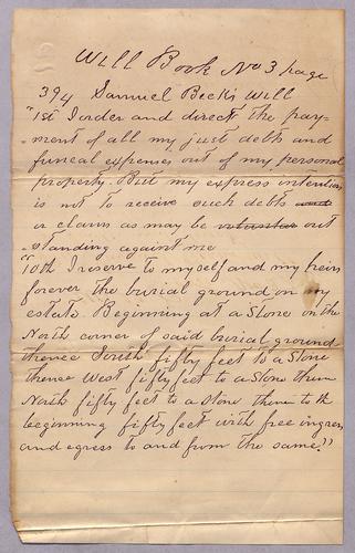 Samuel Beck's wills