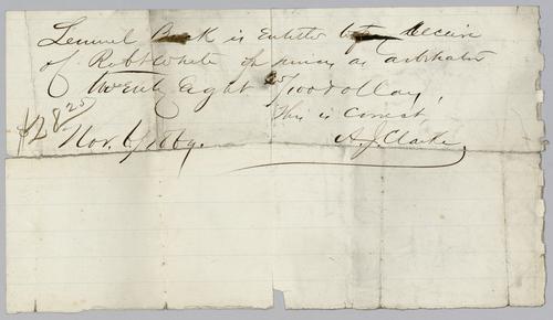Lemuel Beck's correspondence