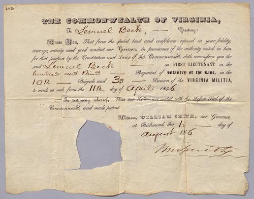 Lemuel Beck's documents