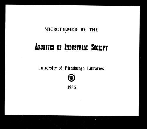 Pittsburgh, Building Permit Dockets, Volume 9, 1892