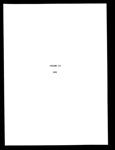 Pittsburgh, Building Permit Dockets, Volume 13, 1896
