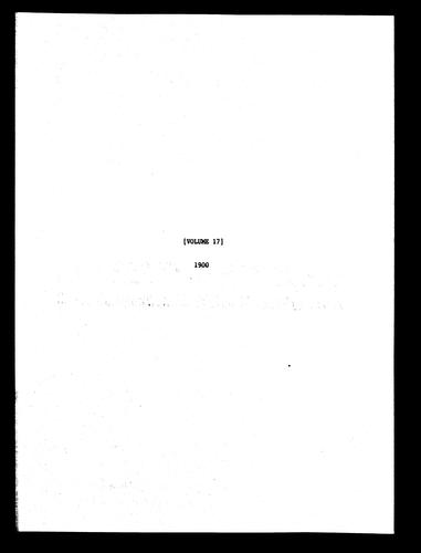 Pittsburgh, Building Permit Dockets, Volume 17, 1900