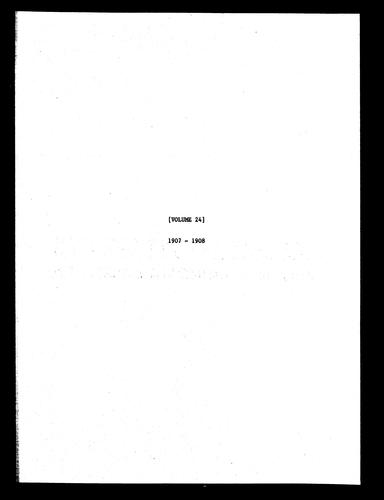 Pittsburgh, Building Permit Dockets, Volume 24, 1907-1908