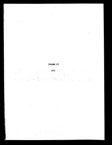Pittsburgh, Building Permit Dockets, Volume 27, 1912