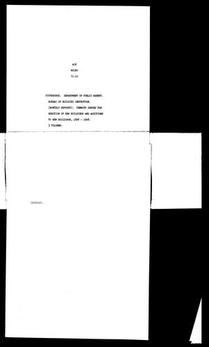 Monthly Reports - New Building and Addition Permits, Volume 1, February 1896- May 1909