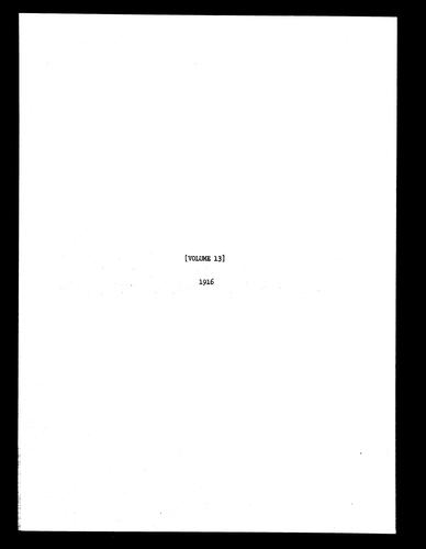 Record Books of New Additions, Volume 13, 1916
