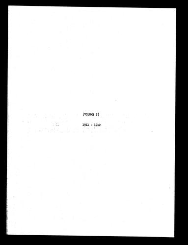 Record Books of Alterations and Repairs, Volume 5, 1911-1912
