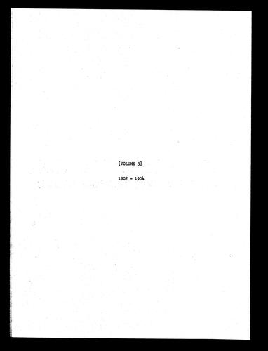 Compliant (Violation) Dockets, Volume 3, 1902-1904