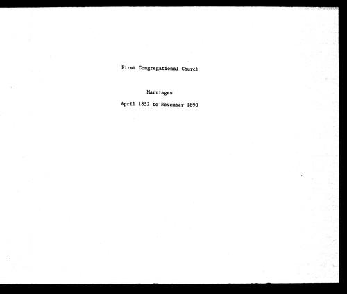 Marriage Records