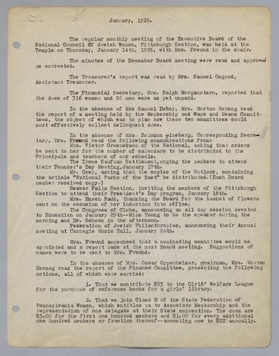 Executive Board Minutes