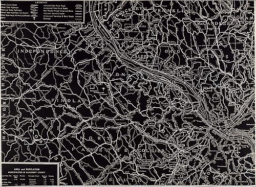 Road map of Allegheny County, Pennsylvania, prepared by the County Planning Commission