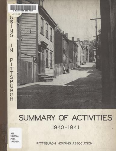 Housing in Pittsburgh ... report