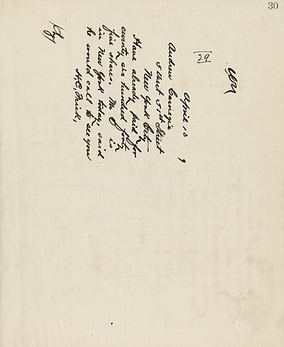 Frick writes that he has already paid for 7,645 shares and Mr. Oliver is in New York, [N.Y.] and will call on Carnegie today