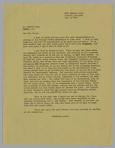 From Evelyn Foster Morneweck to Grover Sims