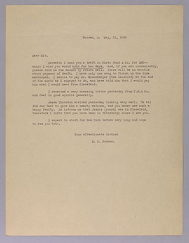From Stephen Foster to Morrison Foster