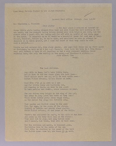 From Henry Foster to Henrietta Thornton