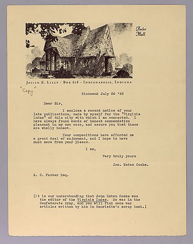 From J. Easten Cooke to Stephen Foster