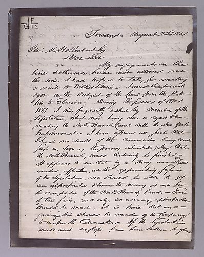 Photostat of letter from William B. Foster, Jr., to M. Hollenback Esq