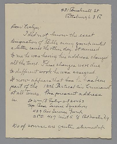 From Barclay Foster to Evelyn Foster Morneweck