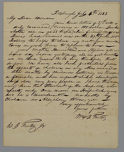 From William B. Foster to William Foster, Jr.