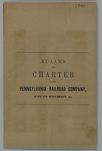 By-laws and charter of the PA Railroad Co.