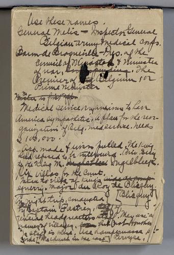 World War I notebook - note pad with cover missing