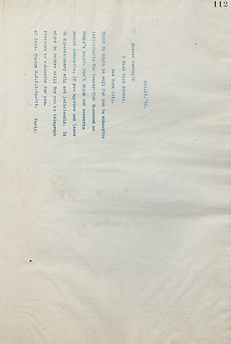 Frick thinks Carnegie should subscribe individually for 25,000 to Brake's paper