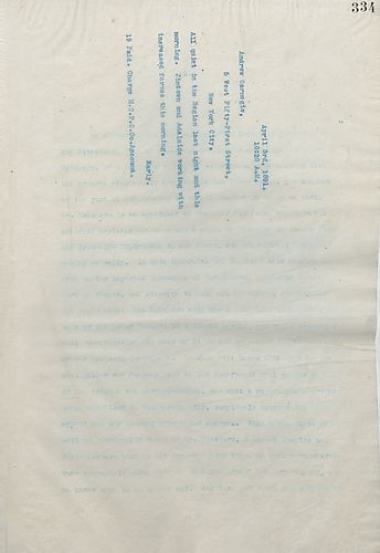 Frick wires Carnegie that all is quiet in the Region, and that Jimtown and Adelaide are working with increased forces