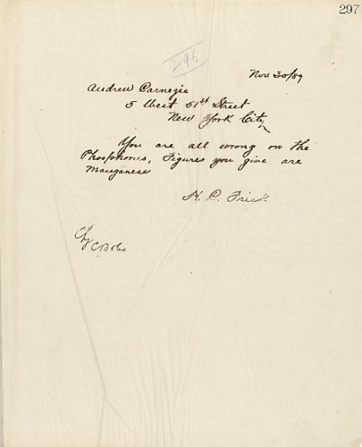 Frick tells Carnegie that he's wrong on the phosphorus