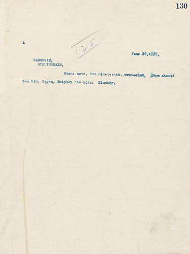 Frick wires Carnegie a coded message