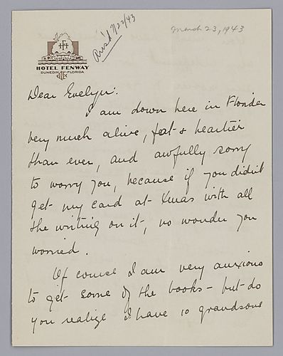 Letter from Julie McIlvaine to Evelyn Morneweck