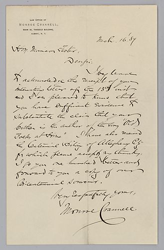 From Monroe Crannell to Morrison Foster