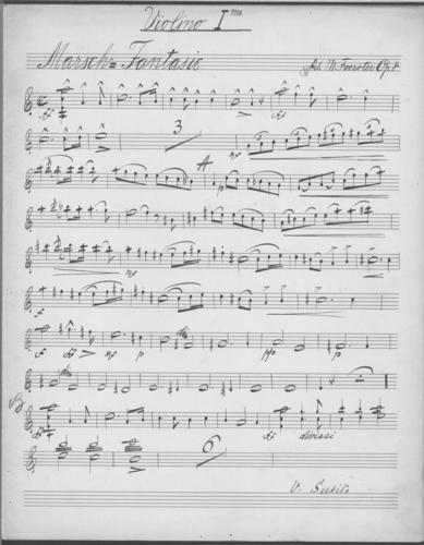 Opus 8 Marsch-Fantasie fur grosses Orchester: 1st violin