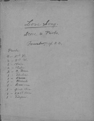 Opus 23 Love song score